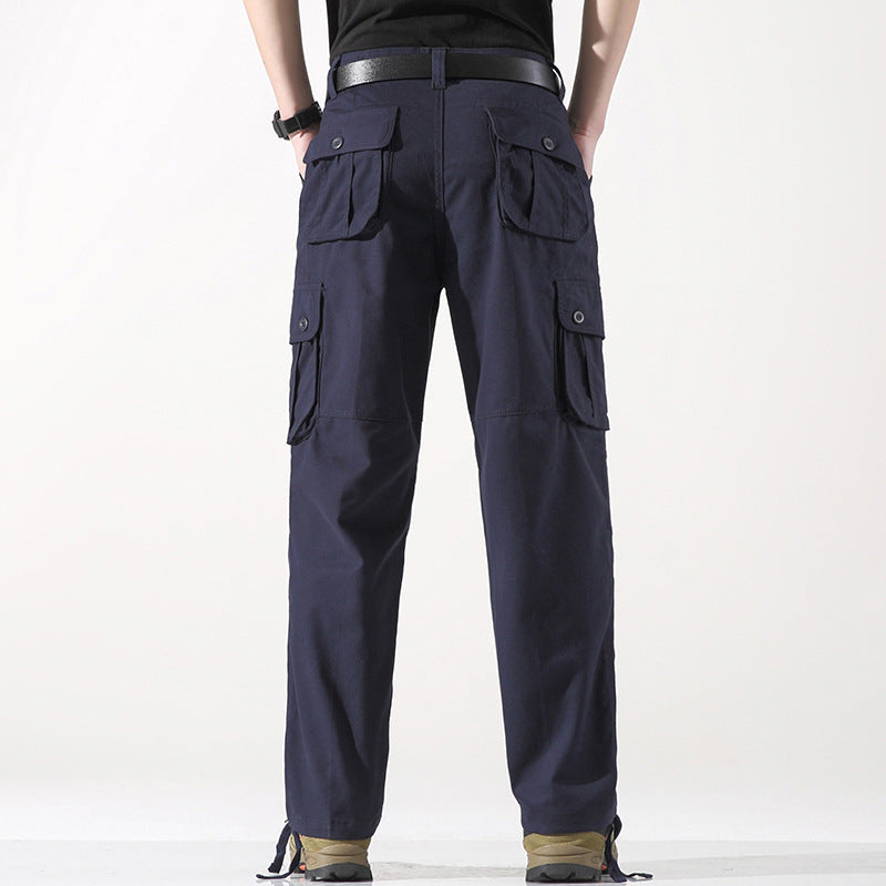 Men's Spring Three-dimensional Pocket Straight-leg Trousers Outdoor