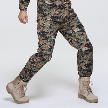 Outdoor Men's Fleece Soft Shell Pants Breathable And Windproof Wear-resistant