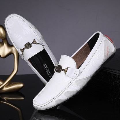 First Layer Cowhide Casual Shoes For Men