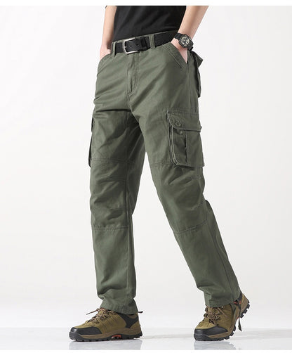 Men's Spring Three-dimensional Pocket Straight-leg Trousers Outdoor
