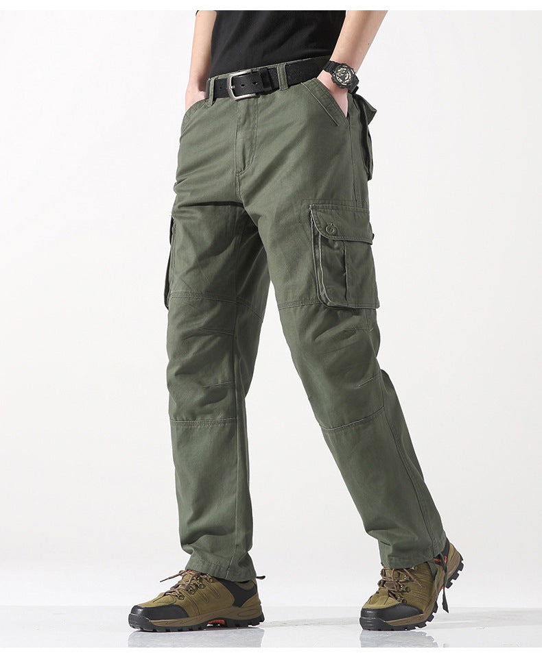 Men's Spring Three-dimensional Pocket Straight-leg Trousers Outdoor