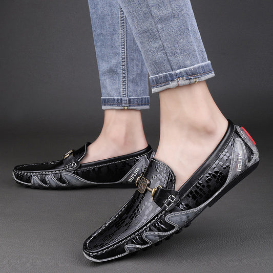 First Layer Cowhide Casual Shoes For Men